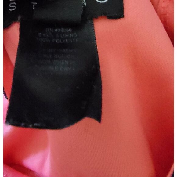 Enfocus Studio 8 Women's Dress Fit Flare Peach Lace Design Scoop Neck Size 8 - Picture 5 of 6